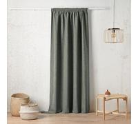 Linder Rideau Isolant obscurcissant Thermique - Style Naturel - Coloris Vert cèdre - Finition Galon fronceur à Plat - Dimensions 135x260cm - 100% Polyester - Collection Adélie