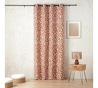 LINDER Rideau Isolant Thermique et phonique - Style Nature - Orange Fauve - œillets Canon de Fusil - 140x240cm - 62% Polyester 37% Coton 1% Autres Fibres - Collection Bouleau