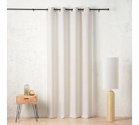 Linder Rideau Naturel Souple et Dense - Style Naturel - Coloris Blanc Coton - Finition œillets Canon de Fusil - Dimensions 145x260cm - 56% Polyester 31% Lin 13% Coton - Collection Zephir