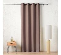 Linder Rideau Naturel Souple et Dense - Style Naturel - Coloris Marron Noisette - Finition œillets Canon de Fusil - Dimensions 145x260cm - 56% Polyester 31% Lin 13% Coton - Collection Zephir