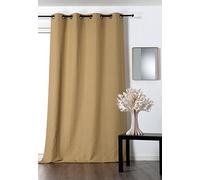 Linder Rideau Tendance, Coton, Jaune Moutarde, 140x260 cm