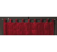 Linder tête de lit à pates Firenze Effet Velour Coloris Rouge en 160x70cm