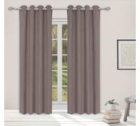 LINDER VelvetElegance Rideaux "Suedine Rain" avec anneaux 145x260cm