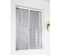 LINDER - Vitrages à la Paire cordelette Polyester Gris 160 x 70 cm