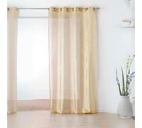 Linder Voilage à Œillets Polyester/Polyamide Or 145 x 240 cm