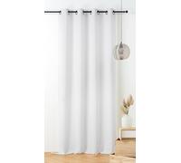 LINDER Voilage Doux et Souple - Style Chaleureux - Finition Œillets Canon de Fusil - Coloris Blanc Coton - Dimensions 140x240cm - 85% Polyester 15% Coton - Collection Tenessee