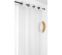 LINDER Voilage Non Feu M1 Bouchonne -140x280cm - Blanc