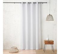 Linder Voilage uni Aspect Filet - Style épuré - Coloris Blanc Optique - Finition œillets Canon de Fusil - Dimensions 150x280cm - 100% Polyester - Collection Sperone