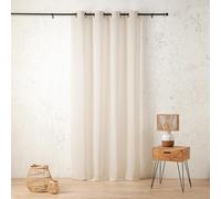 LINDER Voilage uni - Tissé et Teint en France - Style Naturel - Coloris Écru - Finition œillets Canon de Fusil - Dimensions 160x260cm - 60% Polyester 40% Coton - Collection Cotelia