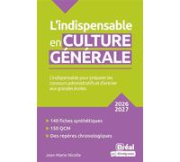 L'indispensable en culture générale 2026-2027 - Jean-Marie Nicolle - Bréal - broché - Scolaire / Universitaire