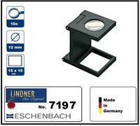 Lindner 7197 Compte-fils 10x Loupe à filament Lentille 12 mm Noir