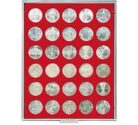 LINDNER Das Original Box Monnaies Standard à 30 alvéoles Ronds pour Monnaies Ø 36 mm