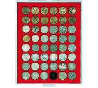 LINDNER Das Original Box Monnaies Standard à 48 alvéoles carrés pour Monnaies/Capsules jusqu'à Ø 30 mm