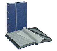 LINDNER Das Original Classeur Standard pour Timbres avec 64 Pages Noires, 230 x 305 x 47 mm, Bleu