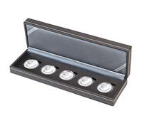 LINDNER Das Original Coffret numismatique NERA S pour 5 Monnaies de Collection Allemagne 10 Euro avec Anneau polymère sous Capsules, livré avec Capsules