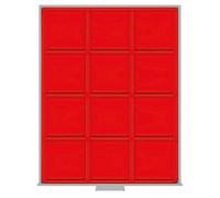 LINDNER Das Original d-Box Standard à 12 alvéoles carrés 66 x 66 mm pour Monnaies/médailles et Autres Objets de Collection