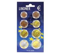 LINDNER Das Original Display de 8 Capsules pour Une série de pièces Euro courantes
