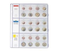 LINDNER Das Original Feuille pré-imprimée Euro Collection pour séries Euro courantes Monaco/Saint Marin/Vatican