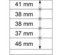 Lindner Das Original Feuilles Neutres-T à 5 Poches: 46 mm - Paquet DE 10