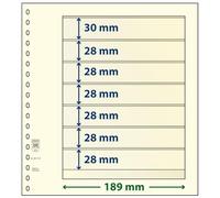 LINDNER Das Original Feuilles Neutres-T à 7 Poches: 28 mm - Paquet de 10