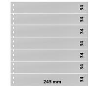 LINDNER Das Original Omnia-Feuille de classement à 7 Bandes (34 mm) par Page, Blanche, Paquet de 10