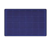 LINDNER Das Original Plateau pour 24 Monnaies jusqu'à 45 mm Ø, Bleu foncé