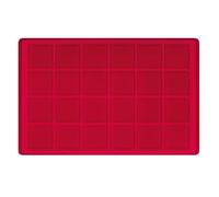 LINDNER Das Original Plateau pour 24 Monnaies jusqu'à 45 mm Ø, Rouge