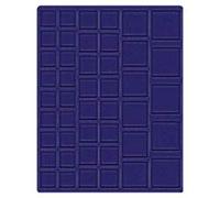LINDNER Das Original Plateau Velours Bleu foncé à 45 alvéoles carrés pour Monnaies pour Monnaies/Capsules jusqu'à Ø 24, 28, 39 et 44 mm