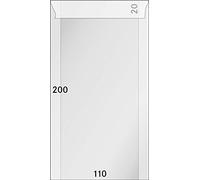 LINDNER Das Original Sachets Cristal 110 x 200 + 20 mm - Paquet de 500