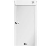 LINDNER Das Original Sachets Cristal 85 x 170 + 20 mm - Paquet de 500