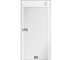 LINDNER Das Original Sachets Cristal 85 x 170 + 20 mm - Paquet de 500