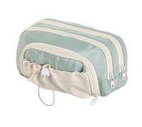 Lindo Trousse à crayons imperméable de 23 x 10 x 13 cm avec cordon, grande capacité, organiseur de rangement de voyage scolaire, Vert, Consulte la descripción, Voir description