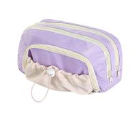 Lindo Trousse à crayons imperméable de 23 x 10 x 13 cm avec cordon, grande capacité, organiseur de rangement de voyage scolaire, Lavande, Consulte la descripción, Voir description