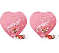 Lindor Boîte cœur Lait Noisettes Double Choco 160g (Lot de 2)