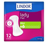 Lindor Lady Lot de 12 serviettes hygiéniques pour femme avec perte d'urine