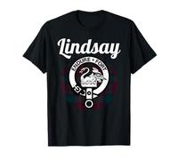 Lindsay Clan Tartan avec Blason écossais T-Shirt