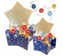 LINDT - 2 coffrets étoile de 40 chocolats LINDOR assortis | Cadeau Original Prêt à Offrir pour Noël, une Fête, un Anniversaire - Coffret Cadeau Chocolat de Noël, Fêtes de Fin d'Année