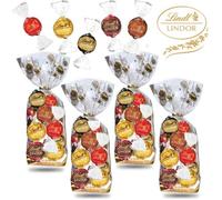 Lindt - 4 sachets de 10 bouchées assorties LINDOR - chocolat noir, lait, blanc