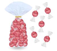 LINDT - 40 bouchées LINDOR Chocolat Blanc Fraise - Sachet 500 g