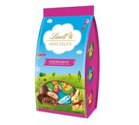 Lindt - Sachet MINI ŒUFS - Assortiment de Chocolats au Lait Fondant, Pralinés et Noirs- Idéal pour Pâques, 180gs