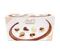 Lindt Ballotin CREATION Chocolat Lait Noir Blanc Assortiment Dessert 173g | Chocolat Lait, Noir, Blanc • Ballotin • Dessert • Gourmand • Irrésistible • À offrir • À partager • Moment de plaisir.