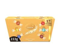 Lindt - Ballotin LINDOR - Assortiment de chocolats - Cœur Fondant, 222g