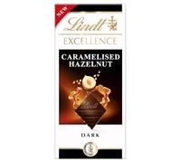 Lindt Barre de chocolat Noisette Caramélisée Foncé Excellence 100 g