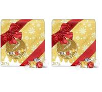Lindt - Boîte Cadeau LINDOR - Assortiment de Chocolats au Lait, Noirs et Blancs - Cœur Fondant - Idéal pour Noël, 287g (Lot de 2)