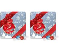 Lindt - Boîte Cadeau LINDOR - Assortiment de Chocolats au Lait, Noisettes, Caramel Pointe de Sel - Cœur fondant - Idéal pour Noël, 287g (Lot de 2)