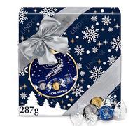 Lindt - Boîte Cadeau LINDOR - Assortiment de Chocolats Noirs, Noir 45%, Noir 60% et Noir 70% de cacao - Cœur fondant - Idéal pour Noël, 287g