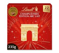 Lindt - Boîte CHAMPS-ÉLYSÉES Édition Arc Lait - Assortiment de Chocolats au Lait - Pralinés, Croustillants et Onctueux -Idéal pour Noël, 235g