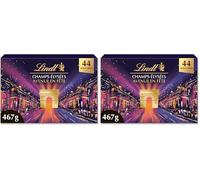 Lindt - Boîte CHAMPS-ÉLYSÉES Édition Avenue en Fête - Assortiment de Chocolats au Lait, Noirs et Blancs - Pralinés, Croustillants et Onctueux - Idéal pour Noël, 467g (Lot de 2)
