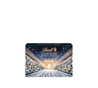 Lindt - Boîte CHAMPS-ÉLYSÉES Édition Enneigée - Assortiment de Chocolats au Lait, Noirs et Blancs - Pralinés, Croustillants et Onctueux - Idéal pour Noël, 161g