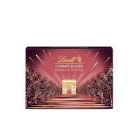 Lindt - Boîte CHAMPS-ÉLYSÉES Édition Festive - Assortiment de Chocolats au Lait - Pralinés, Croustillants et Onctueux - pour Noël, 400g